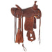 Tomahawk Heavy Oil 5/8 Breed Poinsettia Tooled Cowboy Saddle