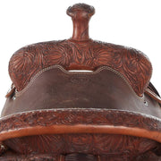 Tomahawk Heavy Oil 5/8 Breed Poinsettia Tooled Cowboy Saddle