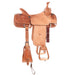 Tomahawk Natural 3/4 Breed Floral Tooled Olin Young