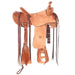 Tomahawk Natural 3/4 Breed Poinsettia Tooled Cowboy Saddle