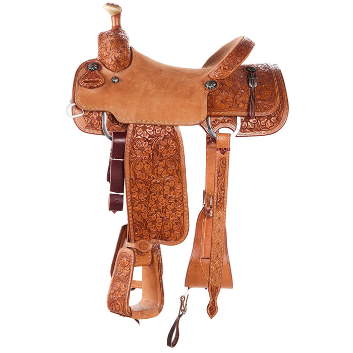 Tomahawk 7/8 Breed Floral Hard Seat Natural MTM Team Roper