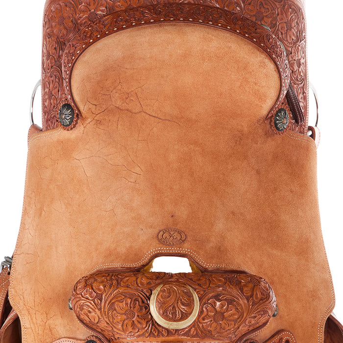 Tomahawk 7/8 Breed Floral Hard Seat Natural MTM Team Roper