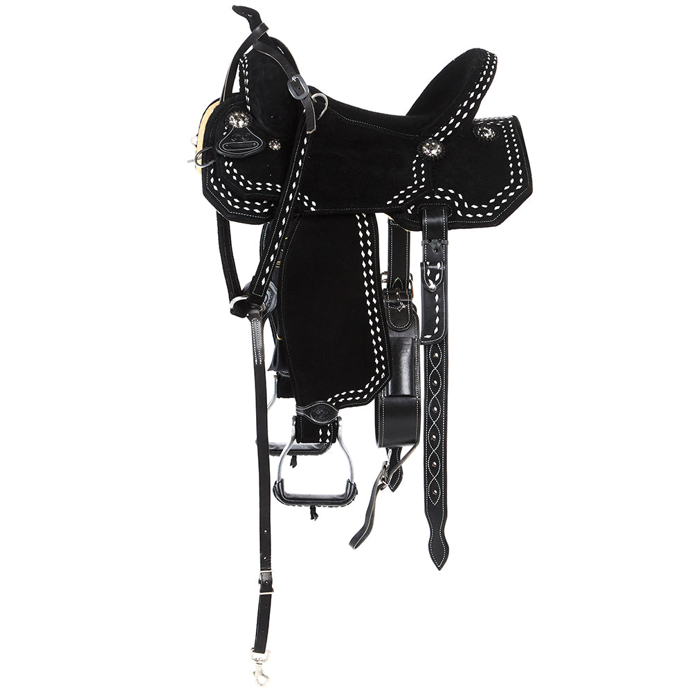 Tomahawk Black Suede with White Buckstitch Lightweight Barrel