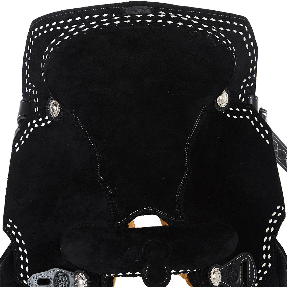 Tomahawk Black Suede with White Buckstitch Lightweight Barrel