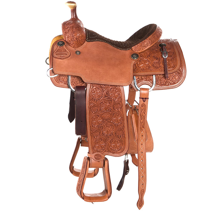 Tomahawk 14.25in 7/8 Breed with Quilted Seat Team Roper