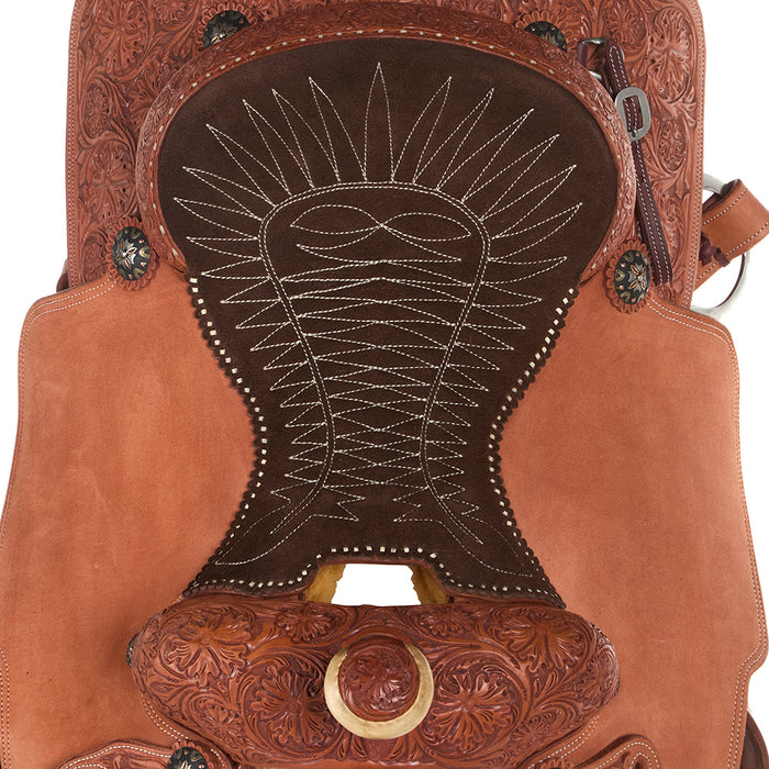 Tomahawk 14.25in 7/8 Breed with Quilted Seat Team Roper