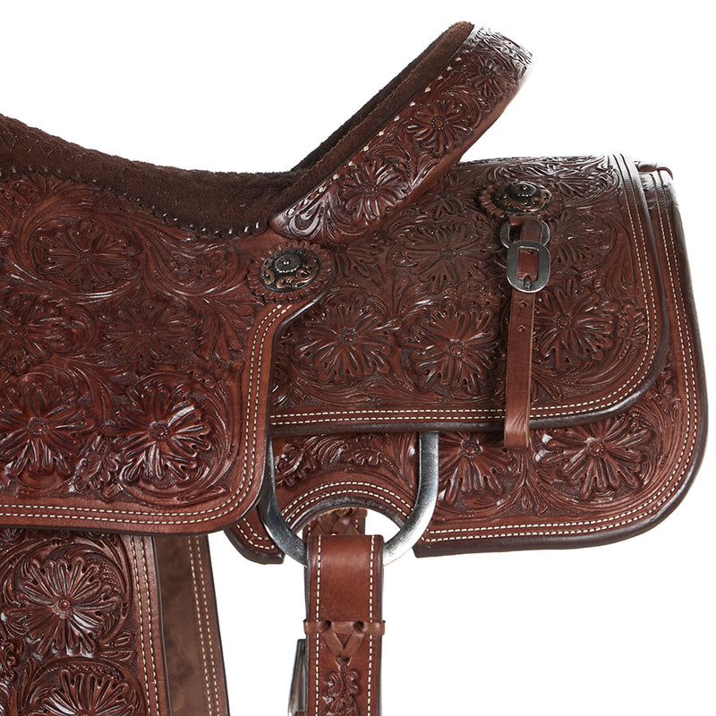 Tomahawk 15in Heavy Oil Full Tool with Quilted Seat Team Roper