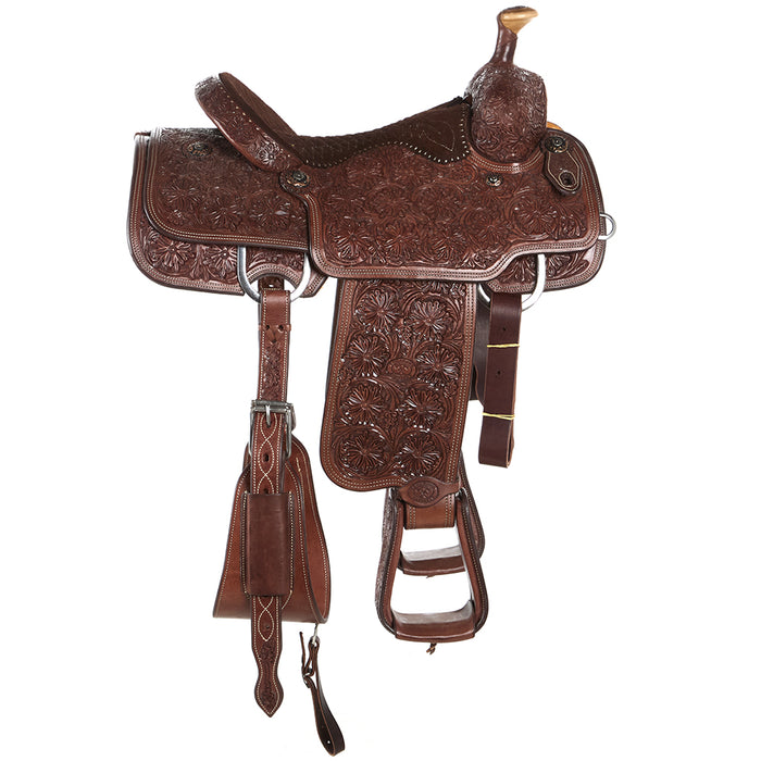 Tomahawk 15in Heavy Oil Full Tool with Quilted Seat Team Roper