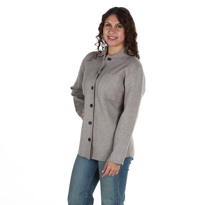 Thml Clothing Women's Grey Long Sleeve Button Top