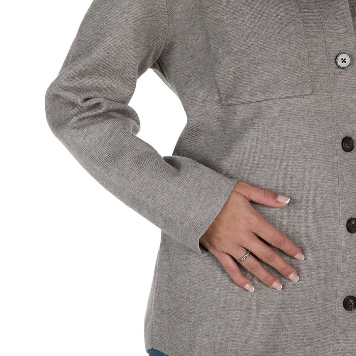 Thml Clothing Women's Grey Long Sleeve Button Top