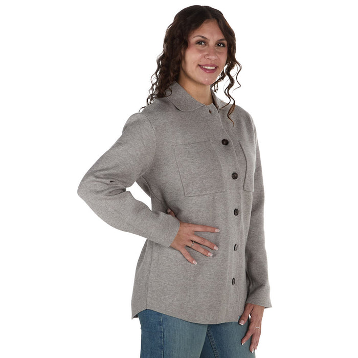 Thml Clothing Women's Grey Long Sleeve Button Top