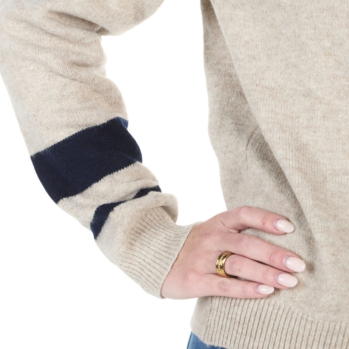 Thml Clothing Women's Cream Flag Sweater