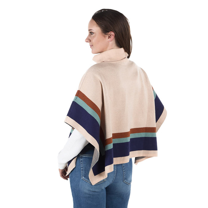 Thml Clothing Women's Beige Stripe Poncho Top