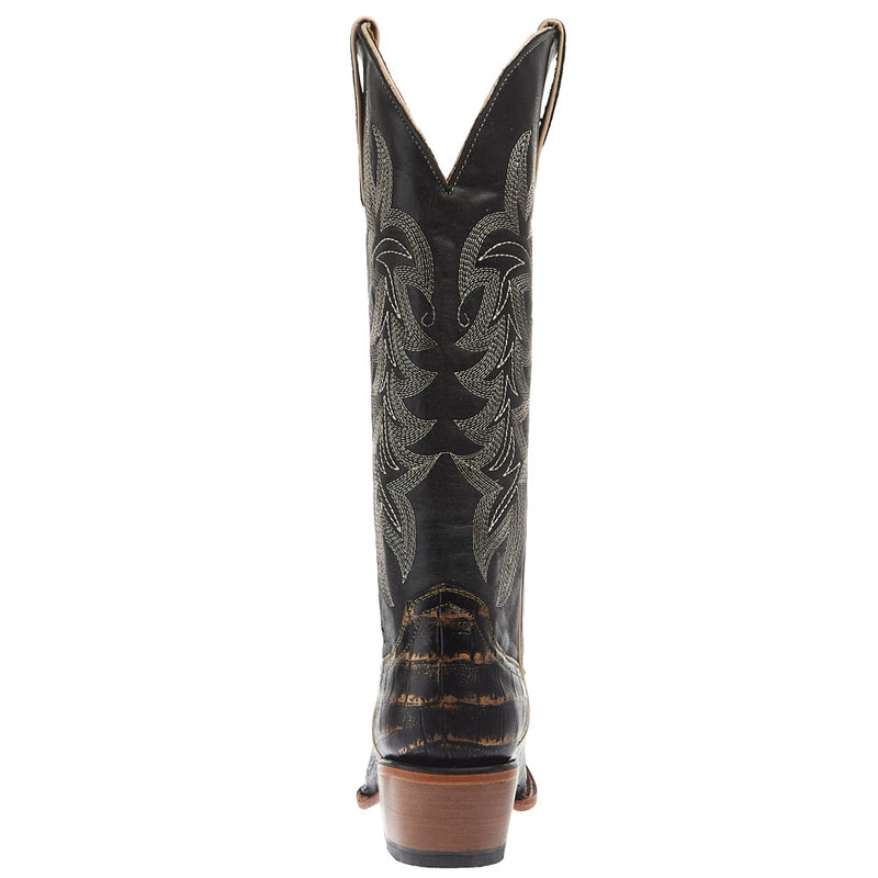 Tanner Mark Boots Women`s Caiman Belly Print 14In Gold Top Boot