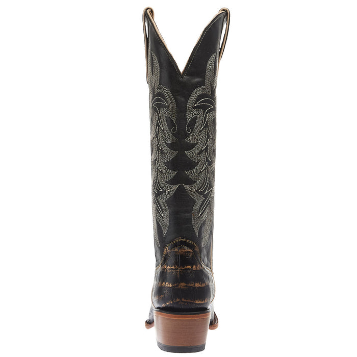 Tanner Mark Boots Women`s Caiman Belly Print 14In Gold Top Boot