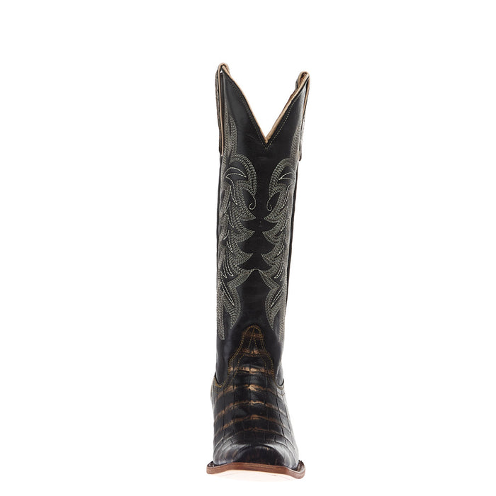 Tanner Mark Boots Women`s Caiman Belly Print 14In Gold Top Boot