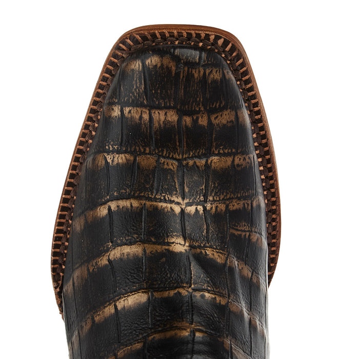 Tanner Mark Boots Women`s Caiman Belly Print 14In Gold Top Boot