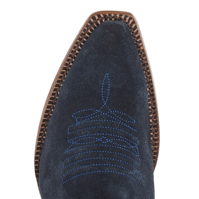 Tanner Mark Boots Women's Navy Roughout Vamp 14in. Whiskey Top Boot