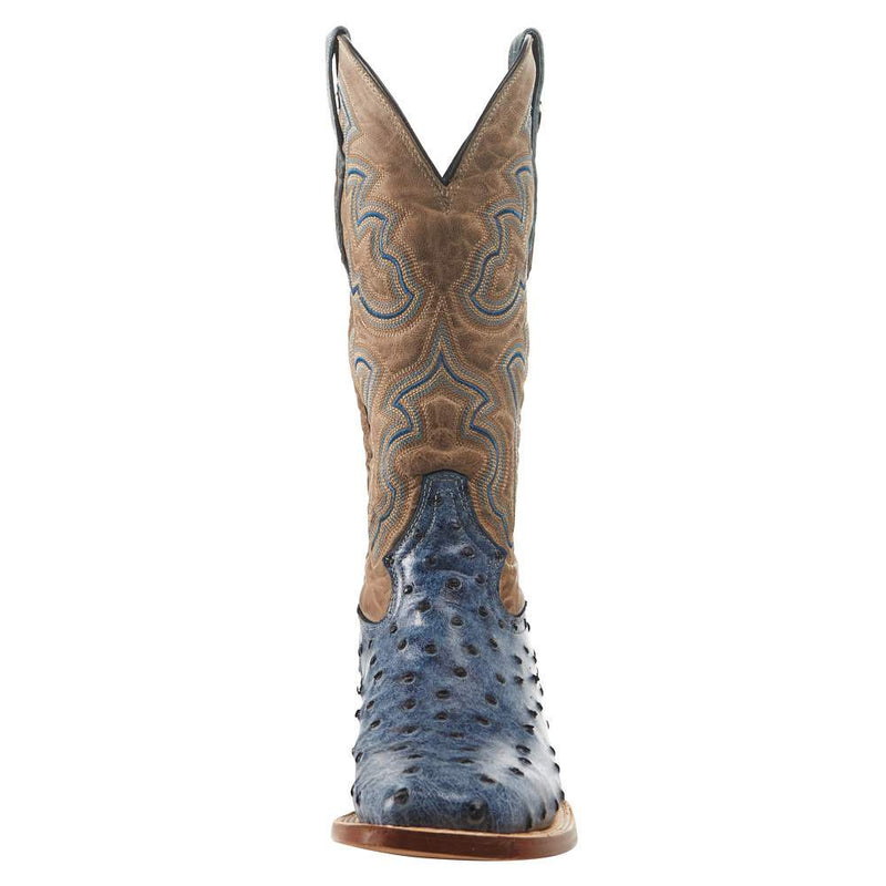 Tanner Mark Boots Women's Blue Ostrich Bone Top Boot