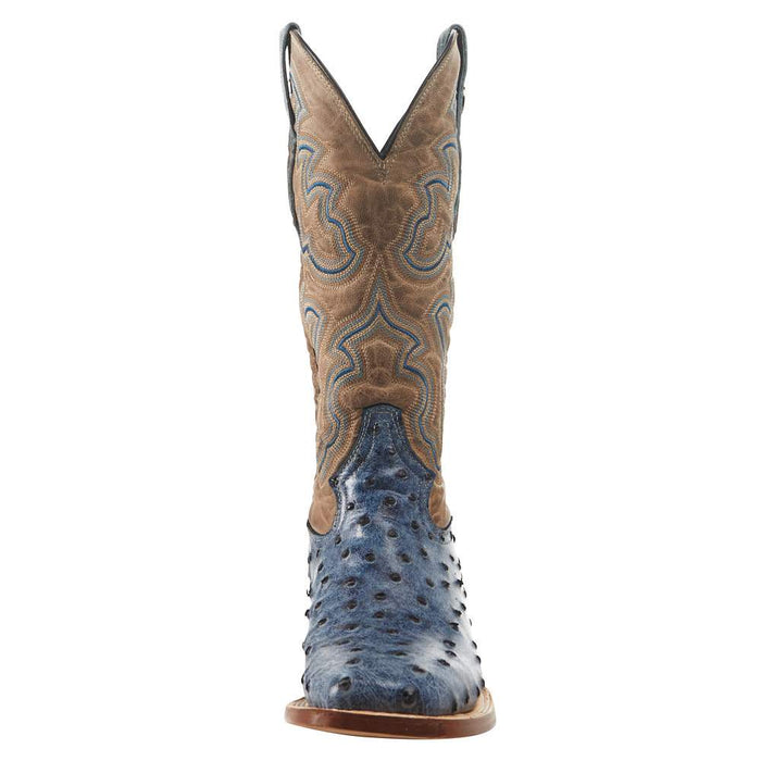 Tanner Mark Boots Women's Blue Ostrich Bone Top Boot