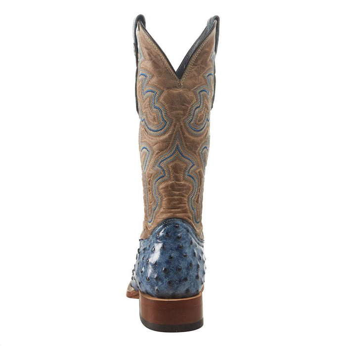 Tanner Mark Boots Women's Blue Ostrich Bone Top Boot