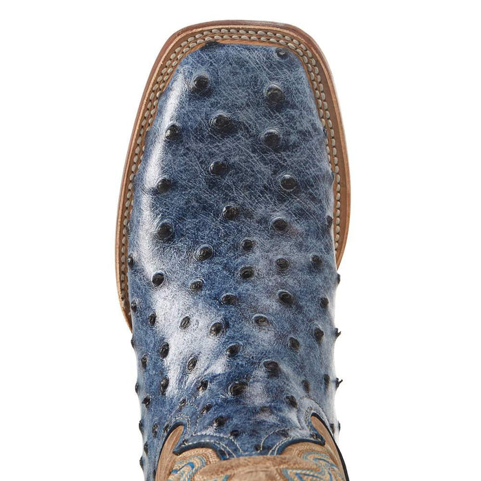 Tanner Mark Boots Women's Blue Ostrich Bone Top Boot