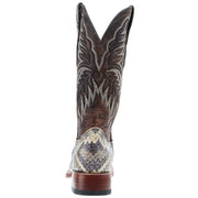 Tanner Mark Boots Women`s Natural Rattlesnake Print 13 In Tobacco Top Cowgirl Boot