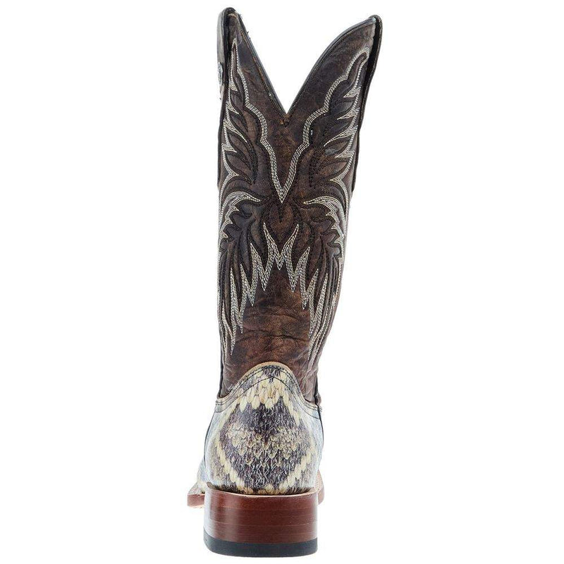 Tanner Mark Boots Women`s Natural Rattlesnake Print 13 In Tobacco Top Cowgirl Boot