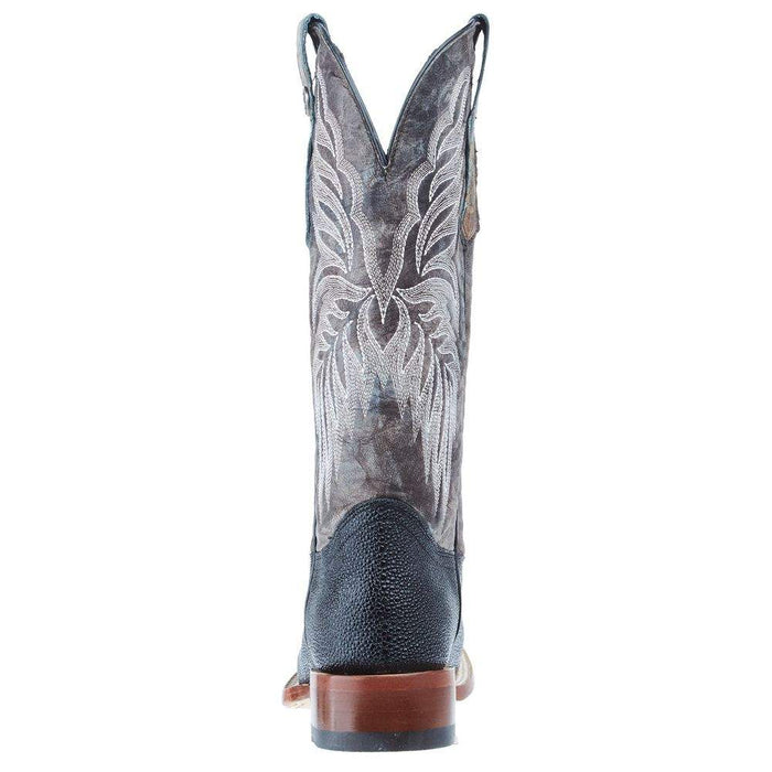 Tanner Mark Boots Women`s Black Stingray Print 13 In Toscana Blue Top Cowgirl Boot