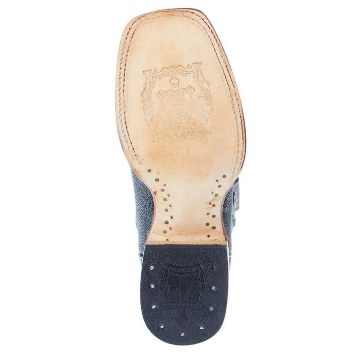 Tanner Mark Boots Women`s Black Stingray Print 13 In Toscana Blue Top Cowgirl Boot