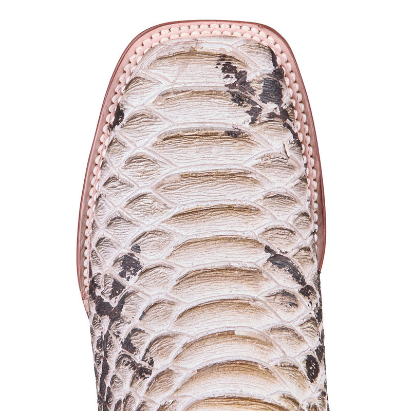 Tanner Mark Boots Women's Natural Python Print 13in Natural Top Boot