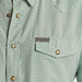 Panhandle Mens Turquoise Ditzy Geo Snap Shirt