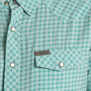 Panhandle Mens Turquoise Check Shirt