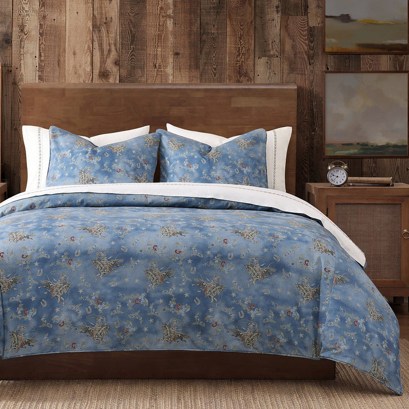 Hiend Accents Lee Western Washed Denim Bedding Set