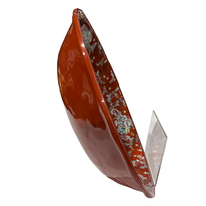 Hiend Accents Patchwork Bandana Melamine Serving Bowl Red Floral