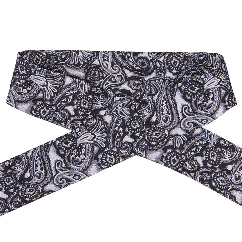 Wyoming Traders Silver Smoke Paisley Twilly