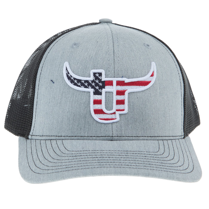 NRS Teamroper Grey and Black Flag Logo Cap
