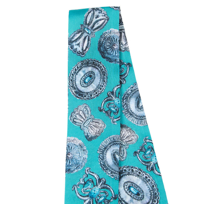 Fringe Scarves Turqs Concho Turquoise Twilly
