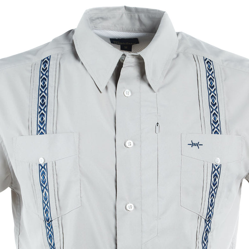 Texas Standard Men's Guayabera Libra Paloma Azul Shirt