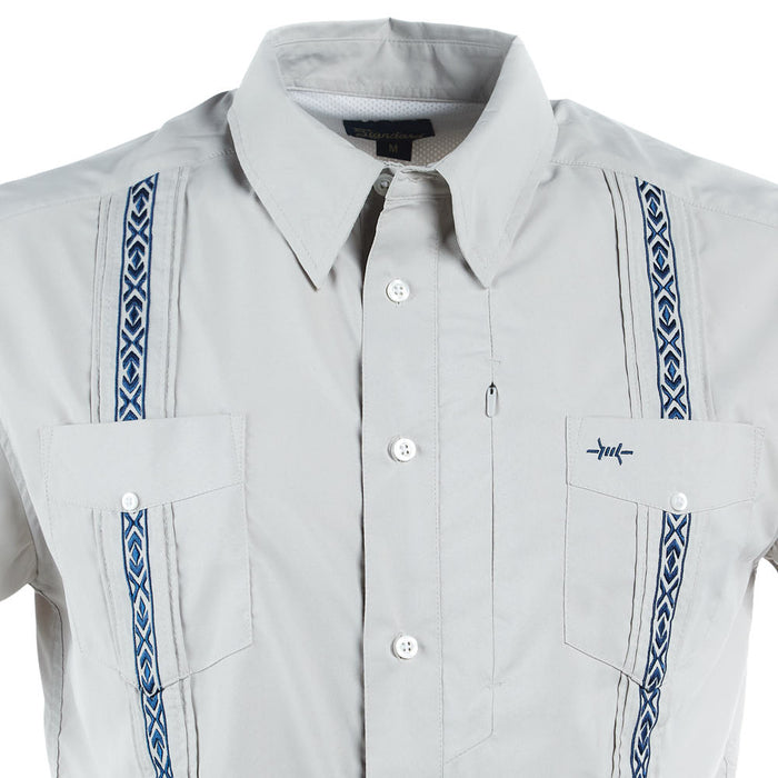 Texas Standard Men's Guayabera Libra Paloma Azul Shirt