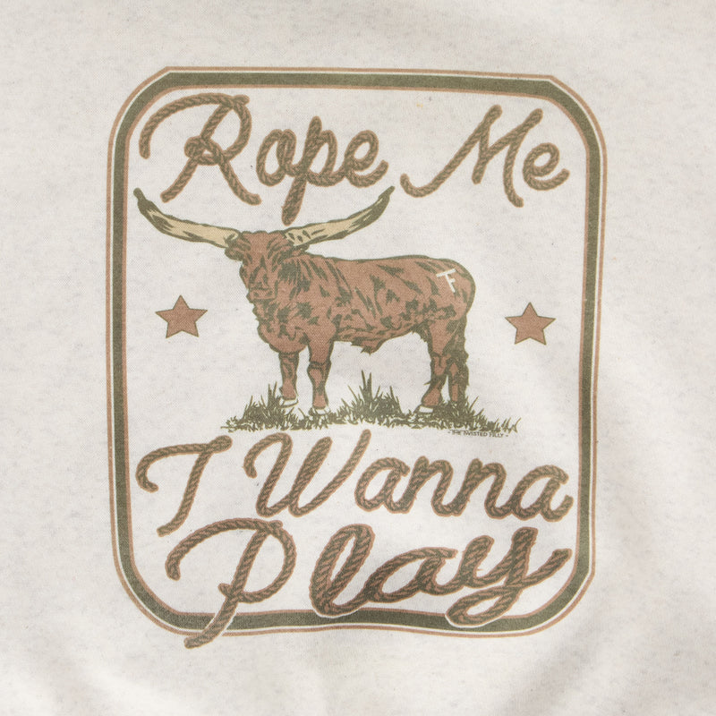 Twisted Filly Boys Oatmeal I Wanna Play Hoodie