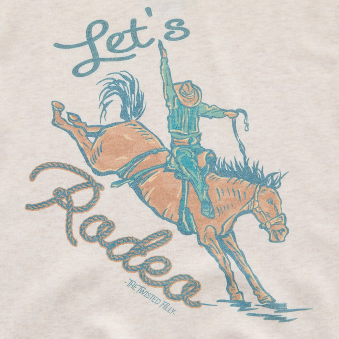 Twisted Filly Boys Let's Rodeo Oatmeal Tee