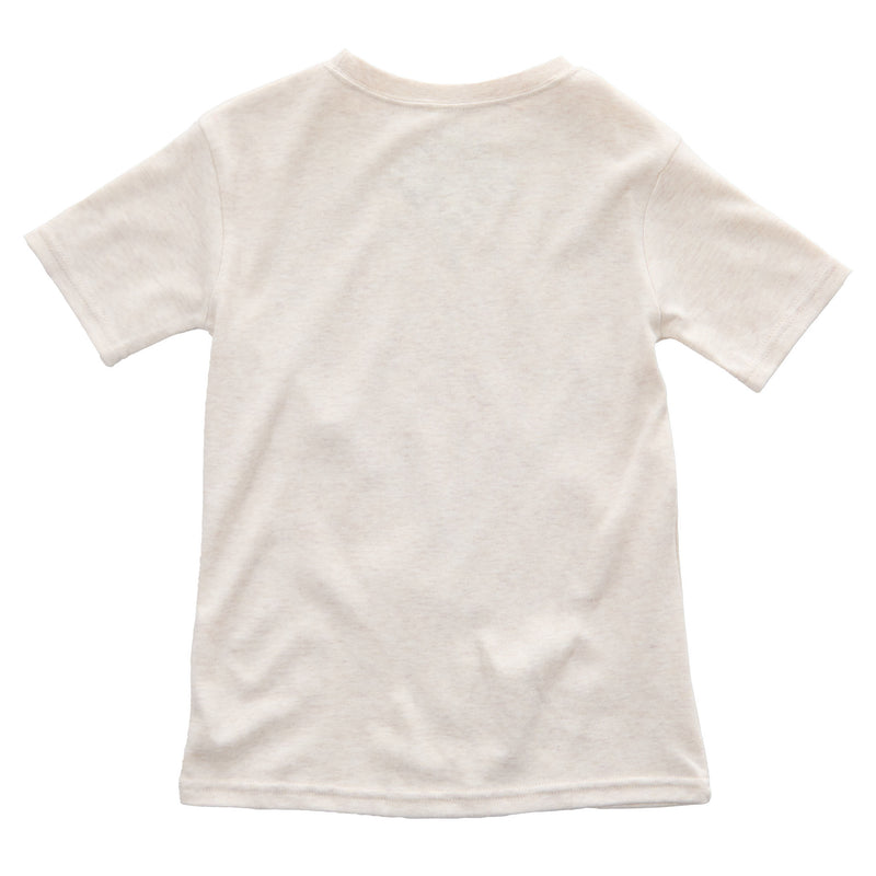 Twisted Filly Girls Oatmeal Branded Heart Short Sleeve Tee