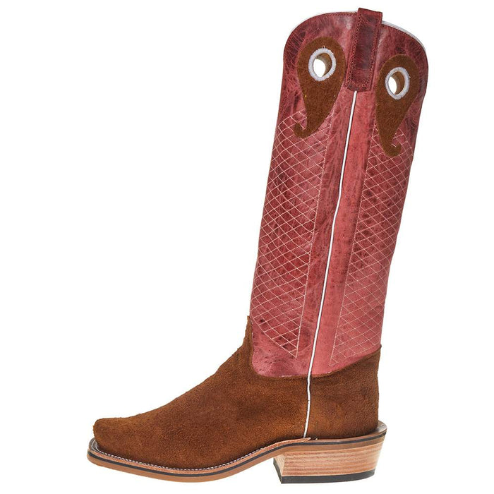 Olathe Boot Company Men's Olathe Mike Tyson Bison Roughout 17in. Bryony Mad Dog Top Cutter Toe Boot