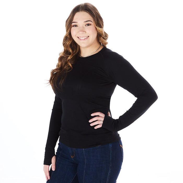 The Tackhack Womens Black Equitation Long Sleeve Tech Shirt