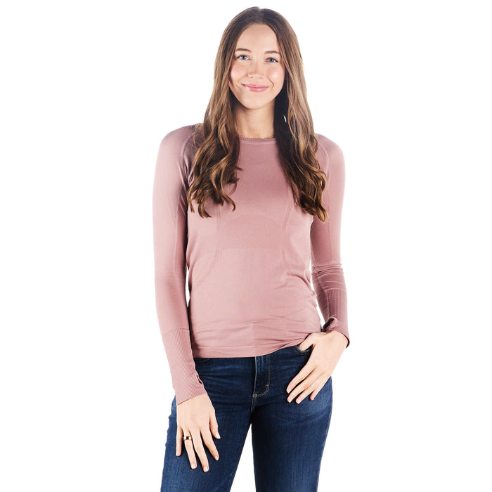 The Tackhack Tack Hack Womens Ballerina Pink Equitation Long Sleeve Tech Tee