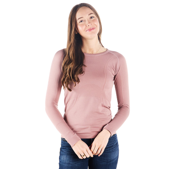 The Tackhack Tack Hack Womens Ballerina Pink Equitation Long Sleeve Tech Tee