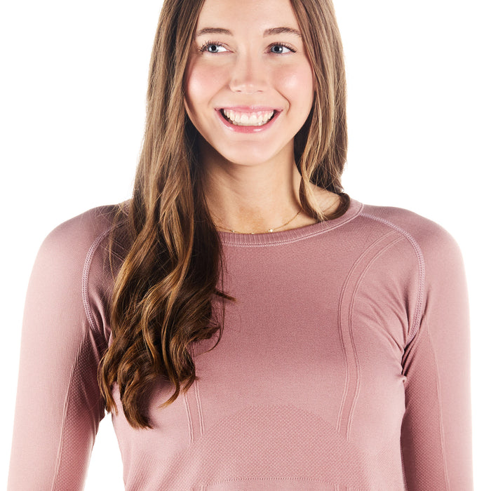 The Tackhack Tack Hack Womens Ballerina Pink Equitation Long Sleeve Tech Tee