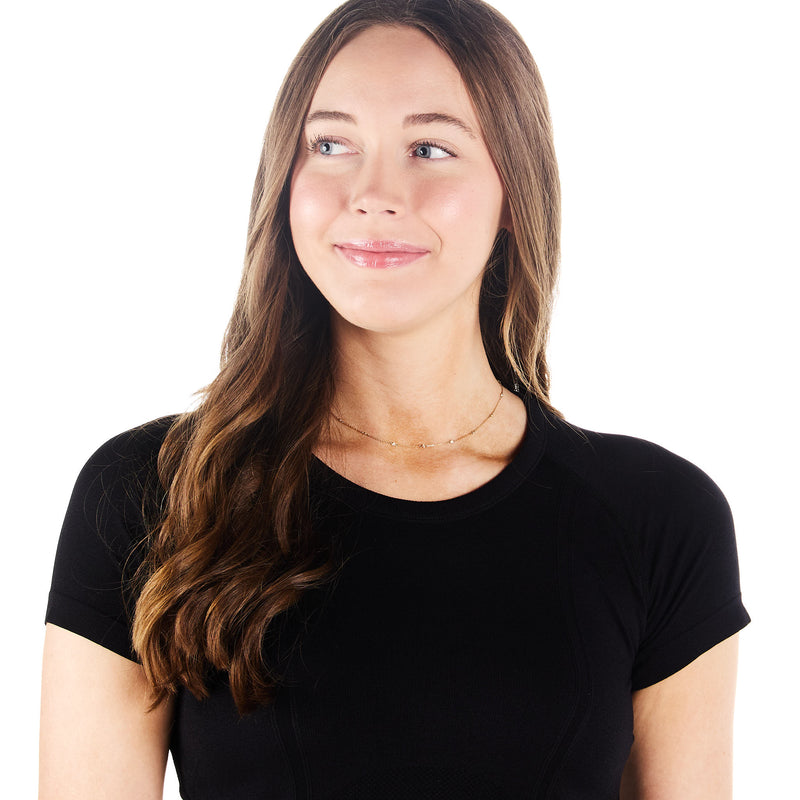 The Tackhack Womens Tack Hack Black Equitation Short Sleeve Tech Tee