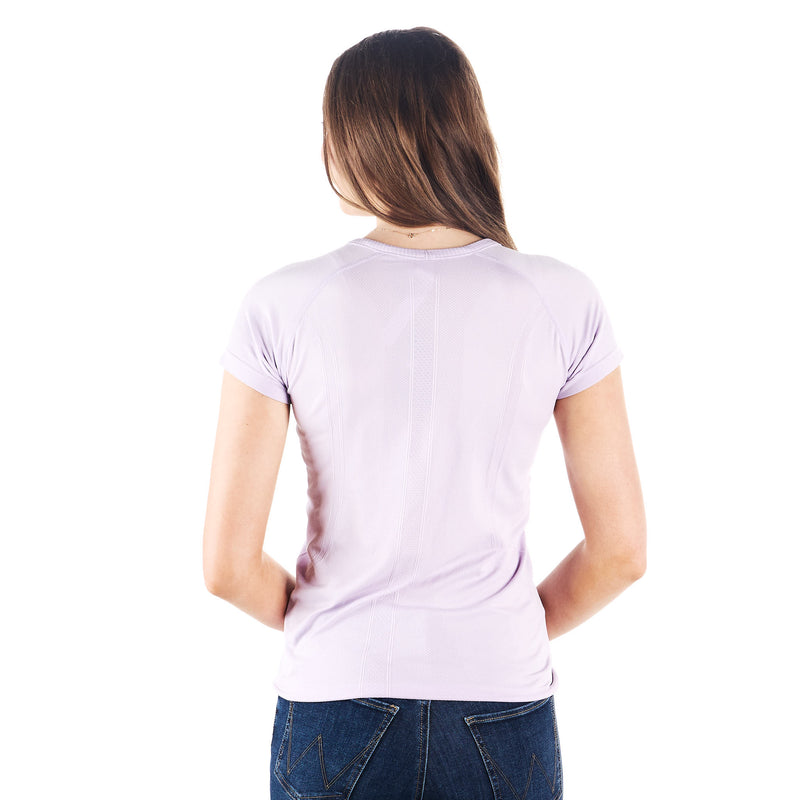 The Tackhack Womens Tack Hack Lilac Equitation Short Sleeve Tech Tee